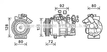 Компрессор кондиционера - AVA RTK628