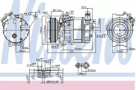 Компрессор - Nissens 890354