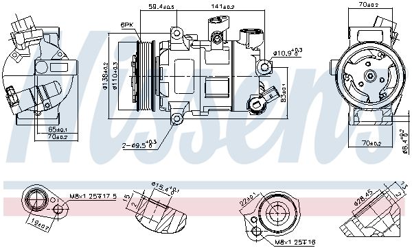 Компрессор - Nissens 890607