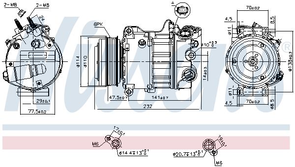 Компрессор - Nissens 890585