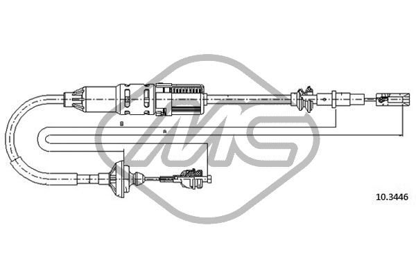 Трос сцепления seat cordoba 1,6-1,8-tds 90cv automatic - Metalcaucho 83229
