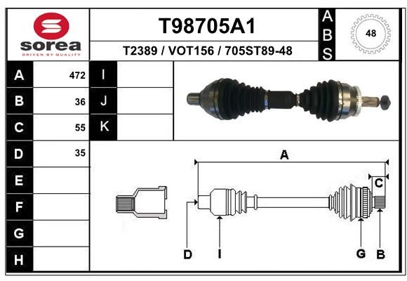 Вал - EAI T98705A1