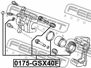 Ремкомплект суппорта тормозного переднего на обе стороны перед прав лев Febest 0175-GSX40F Лексус Тойота 938₽