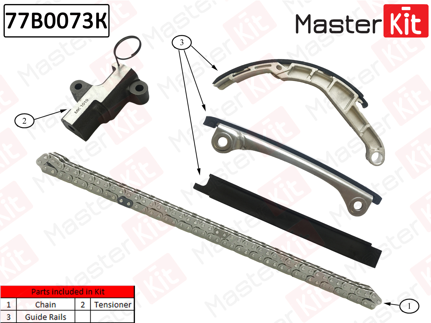 Комплект цепи ГРМ - Master KiT 77B0073K