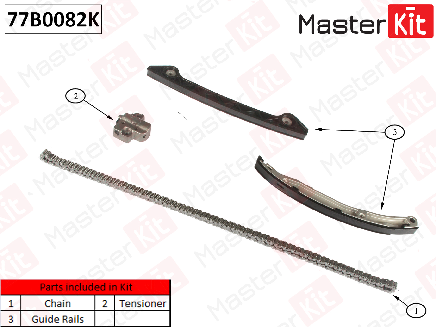 Комплект цепи ГРМ - Master KiT 77B0082K