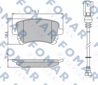 Колодки тормозные дисковые | зад | - FOMAR Friction FO 936681
