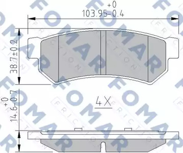 Колодки тормозные дисковые | зад | - FOMAR Friction FO 887683