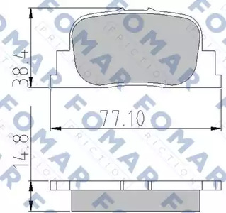 Колодки тормозные дисковые | зад | - FOMAR Friction FO 909181