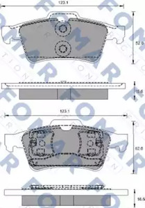 Колодки тормозные дисковые | зад | - FOMAR Friction FO 686781