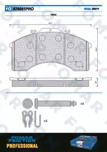 Комплект тормозных колодок - FOMAR Friction FO 474081