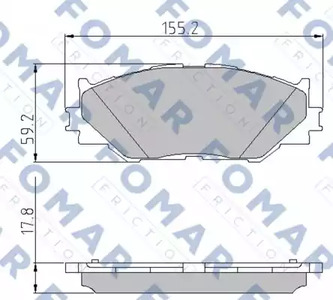 Колодки тормозные дисковые | перед | - FOMAR Friction FO 892381