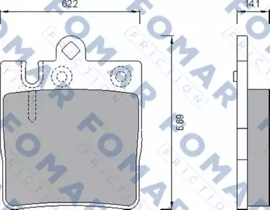 Колодки тормозные дисковые | зад | - FOMAR Friction FO 680281