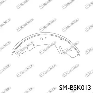 Колодки тормозные барабанные | зад | - SpeedMate SM-BSK013