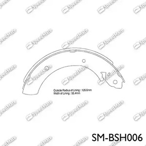 Колодки тормозные барабанные | зад | - SpeedMate SM-BSH006