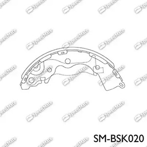 Комлект тормозных накладок | зад | - SpeedMate SM-BSK020