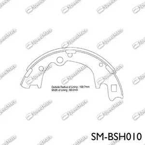 Комлект тормозных накладок | зад | - SpeedMate SM-BSH010