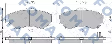 Колодки тормозные дисковые | перед | - FOMAR Friction FO 850083