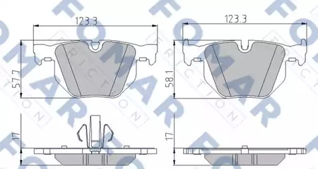 Комплект тормозных колодок | зад | - FOMAR Friction FO 930181