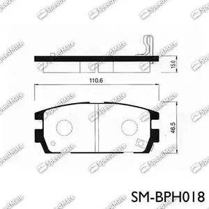 Колодки тормозные дисковые | зад | - SpeedMate SM-BPH018