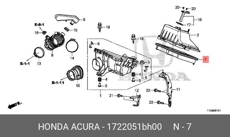 Фильтр воздушный - Honda 17220-51B-H00