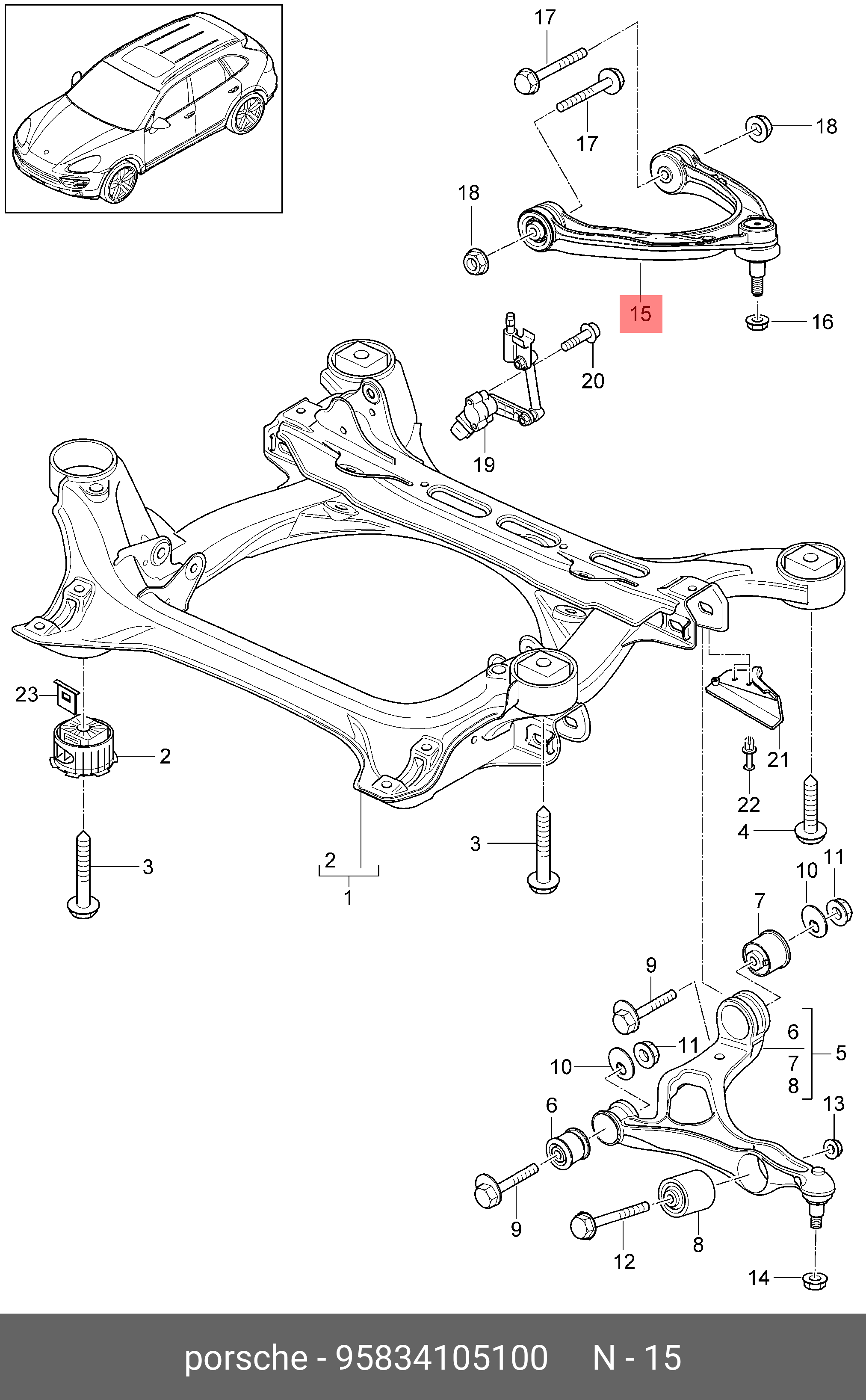 Рычаг подвески - VAG 958 341 051 00