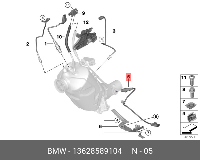 Датчик - BMW 13 62 8 589 104