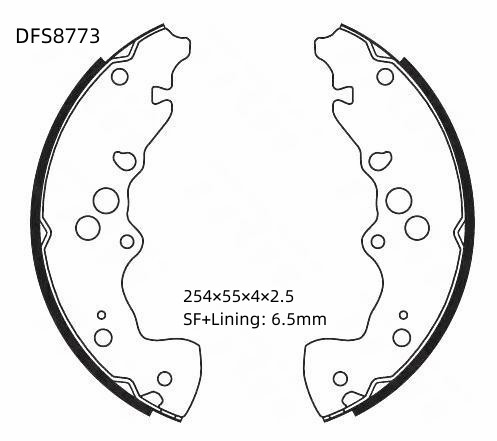 Колодки тормозные барабанные - DOUBLE FORCE DFS8773