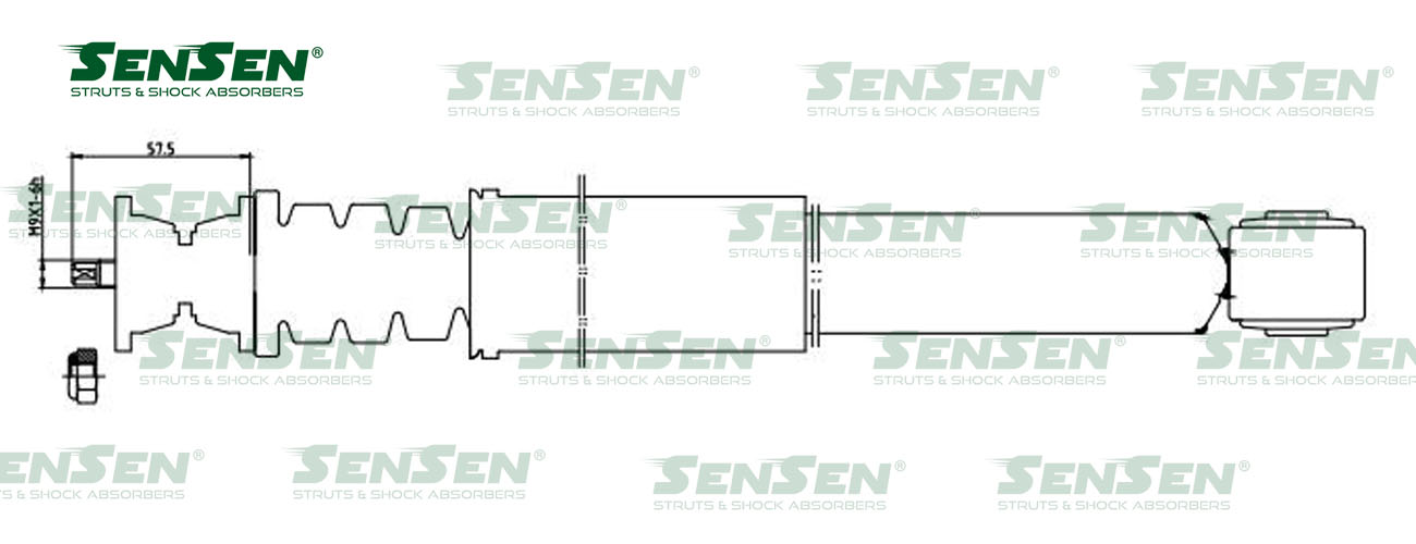 Амортизатор задний Renault Duster 4x2 (10-) SENSEN                3212-0300