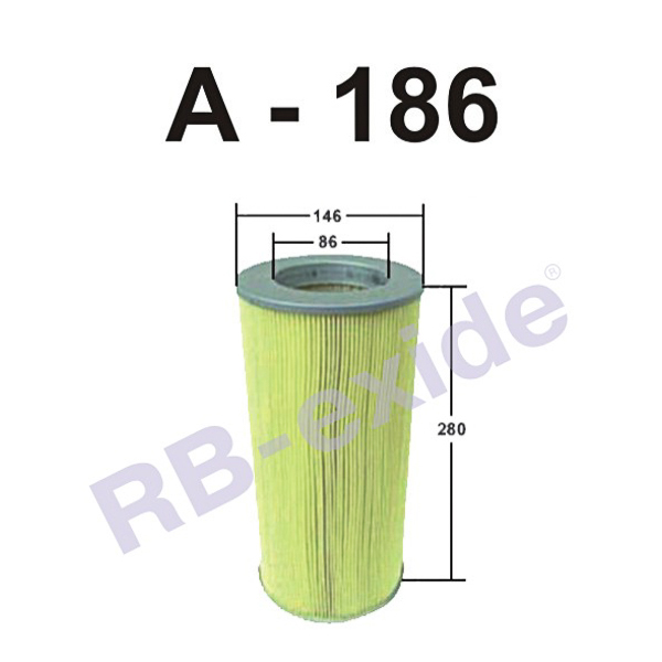 A-186 17801-67020 (фильтр воздушный) - Rb-exide A186