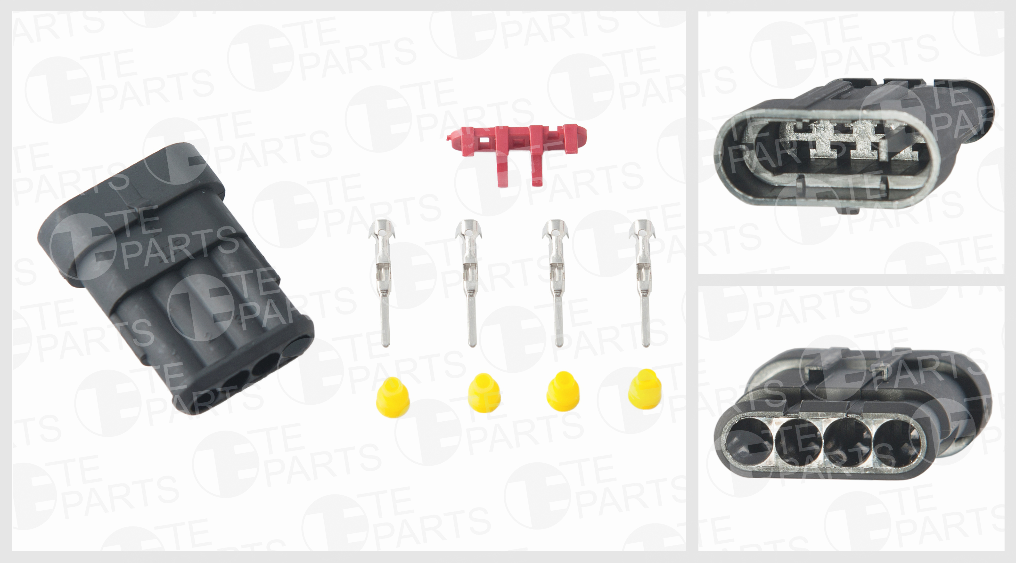 Разъём 4-х контактный универсальный (ответная част - TE PARTS 7811046