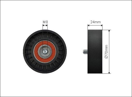 Ролик п/клин. ремня jeep, chr, MI grandis, lancer 500231 - Caffaro 500 231