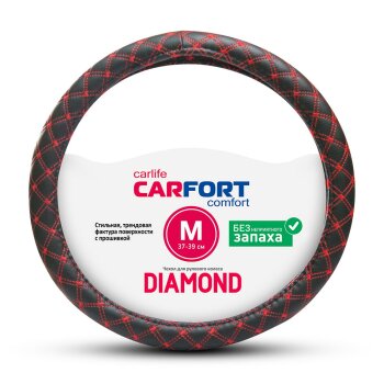 Оплетка CarFort Diamond, красная прошивка, м (1/25) - CarFort CS2152
