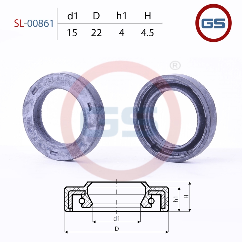 Сальник рулевой рейки 15*22*4/4.5 (1p) - GS SL-00861
