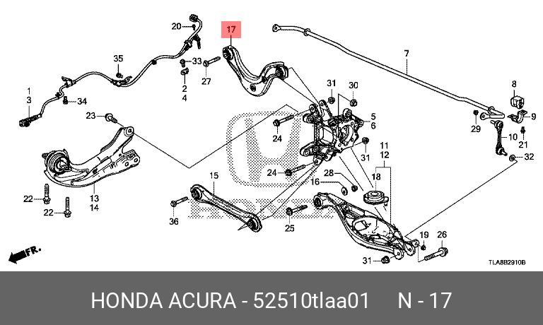 Рычаг верхний - Honda 52510-TLA-A01