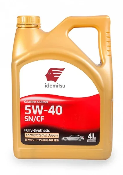 5W-40 SN/CF 4л (синт. мотор. масло) IDEMITSU 30015048-746