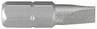 Вставка (бита) торцевая 1/4 , Slotted, 7х1.2 мм, l = 25 мм - King Tony 102507S1
