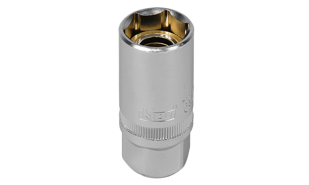 Головка торцевая 1/2 Dr глубокая свечная с магнитом 21 мм - KRAFT KT 700802