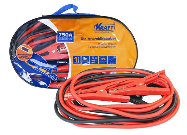 Провода Прикуривателя АКБ 750А (5 м) KRAFT в сумке - KRAFT KT880004