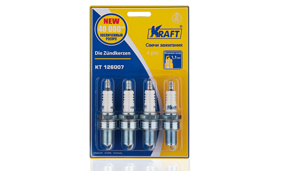 Свечи зажигания, комплект ВАЗ 2108 (инжектор) - KRAFT KT 126007