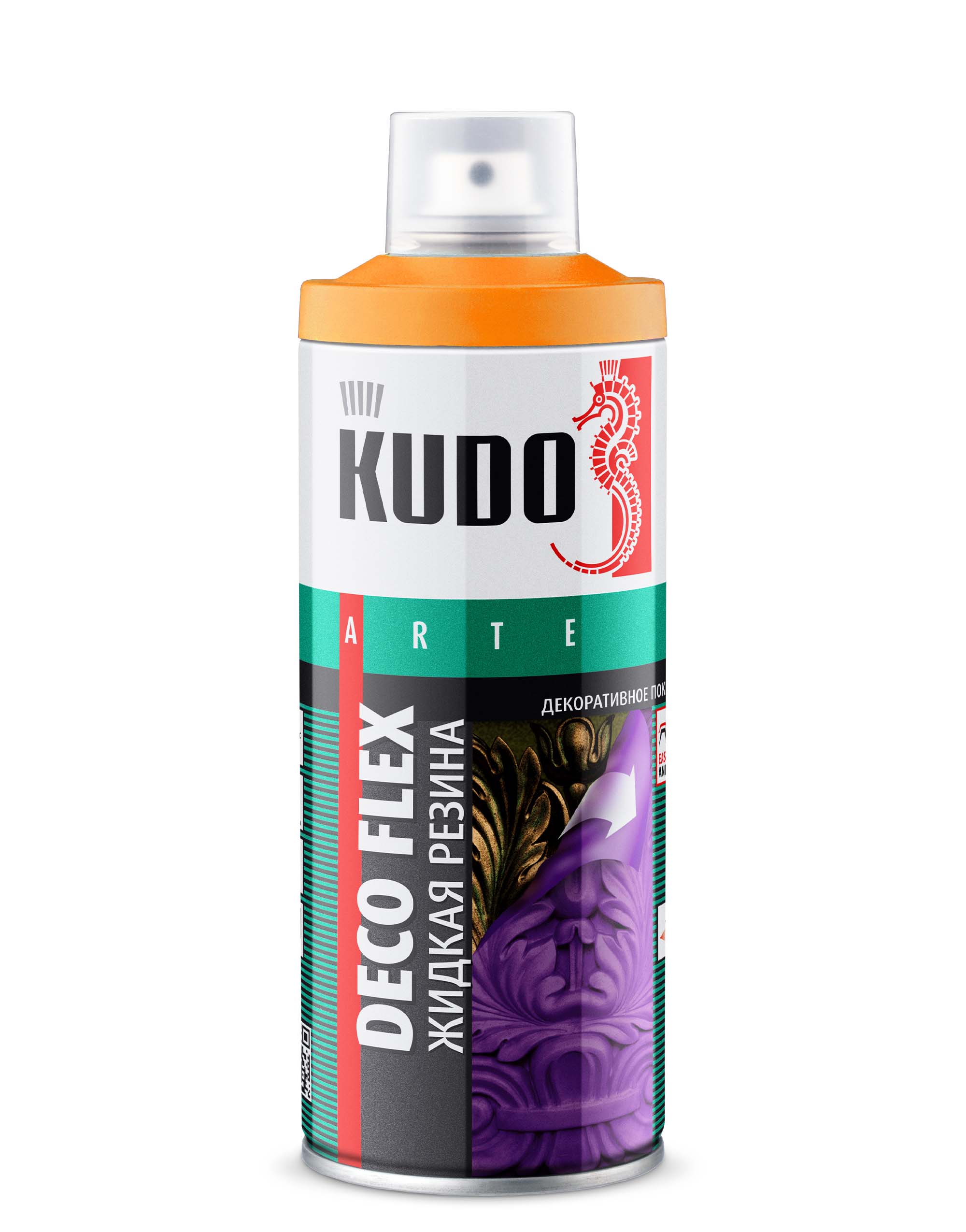 Жидкая резина deco flex Оранжевая 520 мл - KUDO KU-5307