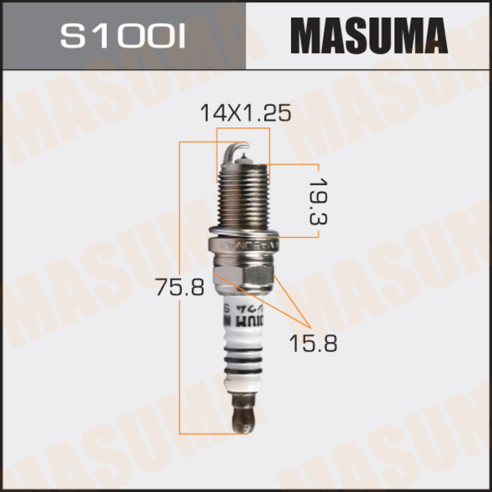 Свеча зажигания masuma iridium (ik16) - Masuma S100I
