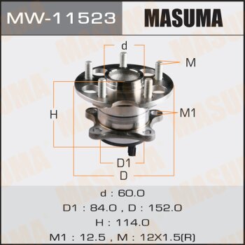 Ступичный узел masuma rear venza / agv10l, ggv10l RH (with abs) | зад | - Masuma MW-11523