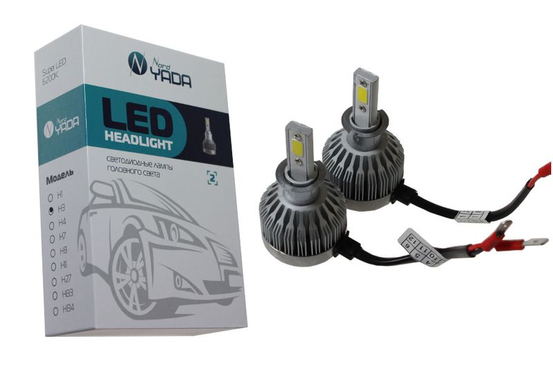 Светодиодная лампа головного света Н3 9-24v 30W 6200k 3200lm - Nord Yada 904 743