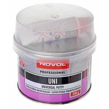Шпатлевка novol универсальная UNI 0,25кг +отв.8g (1шт.х8g) 1/24 - NOVOL Nvl-1100