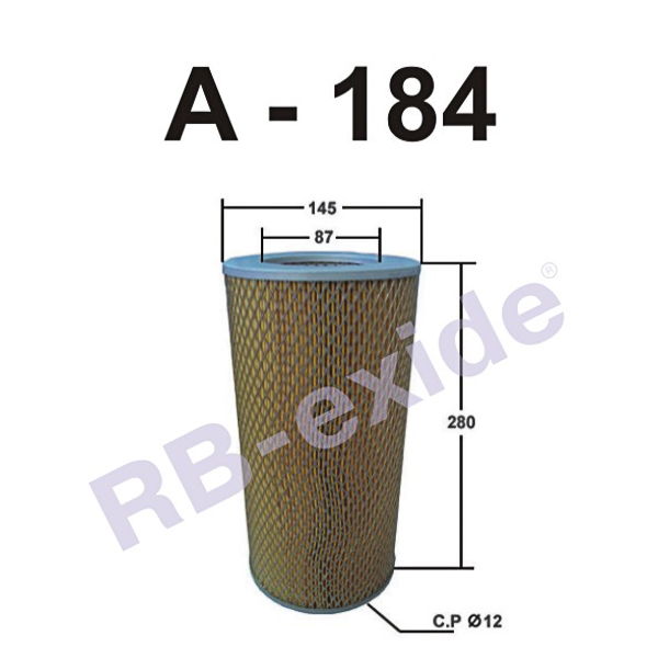 A-184/a-1017 17801-67040 (фильтр воздушный) - Rb-exide A184