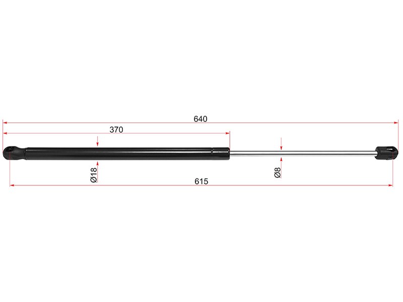 Амортизатор капота mercedes-benz m-class w166/gle w292 11-/gl-class x166 12- LH - SAT STA1669802364