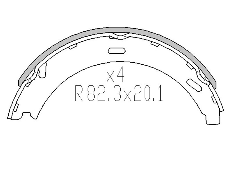 Колодки ручника mercedes w245/w202/w203/w124/w210 - SAT ST-A2034200120