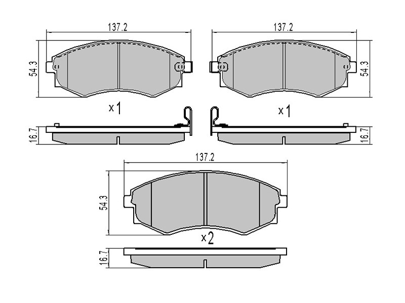 Колодки тормозные FR hyundai sonata 93-01/lantra 95-00/elantra 00-06/matrix 01-08 - SAT ST-58101-28A00
