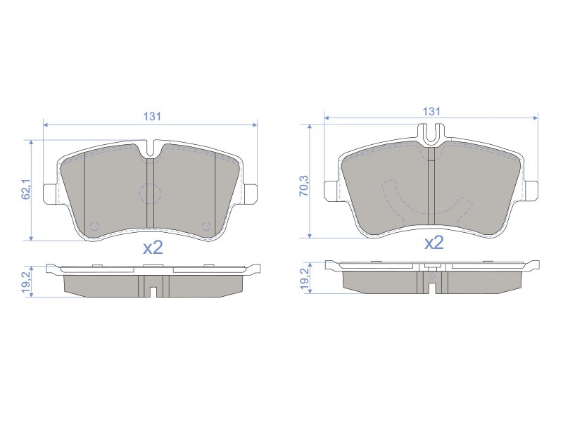 Колодки тормозные FR mercedes cl203/w203/s203/cl203/c208/c209 - SAT ST-A0034202520