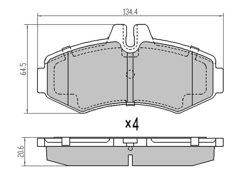 Колодки тормозные FR mercedes vito 96-03 | перед | - SAT ST-A2302220904